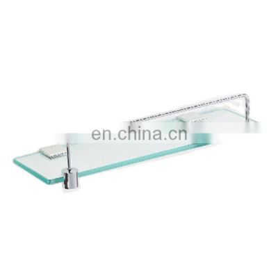 Wall Mounted Shelf Towel Rack Shower Tempered Glass Shelves