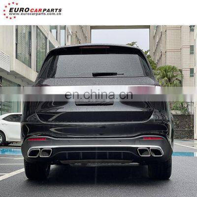 Facelift Kit GLS Class X167 to GLS63 Style Body Kit Full Set PP Material Body Set Exhaust Tips Front Grille Rear Front Bumper