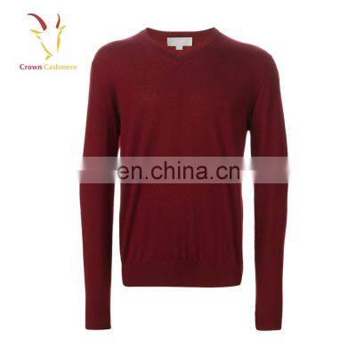 Mens Classic V Neck Cashmere Sweater Knitted Pullover Sweater Pattern photo-4