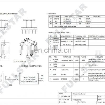 EE28 EE33 EE40 EE55 EEL25 Transformer Ferrite Core Electric Power Transformer photo-4
