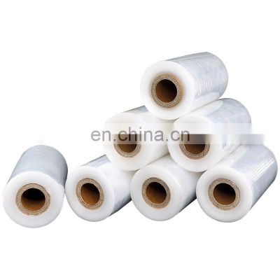 Mini Handle Rolls Stretch Film Transparent LLDPE Packaging Film Green Packing Casting Soft Moisture Proof 50-1000mm 2'' 3''