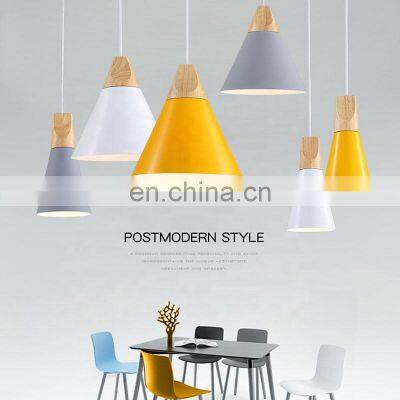 Pendant Lights Wooden Metal Colorful E27 Led Pendant Lamp Design Hanging Lights Decor Light Led