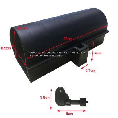 Plastic Mouse Locking Bait Station Rat Rodent Control Trap With Key With Holes photo-5