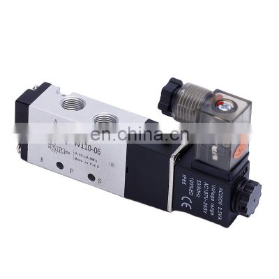 High Precision 4V Series G Type Thread Size 5/2 Way Aluminum Alloy Single Coil Multi Size Pneumatic Solenoid Valve