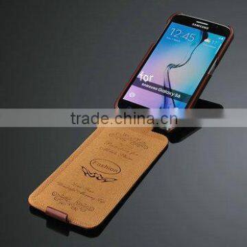 Crazy Horse Top Flip Case Cover for Samsung Galaxy S6