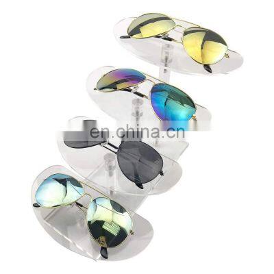 4 Layers Transparent Acrylic Eyeglasses Stand Necklace Display Sunglasses Rack Holder