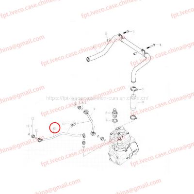 MAN D2066 Compressor cooling return pipe 06303-5460