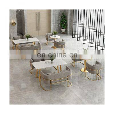 Nordic Sofa Iron Art Coffee Table Combination Modern Minimalist Coffee Shop Negotiation Table Milk Tea Shop Leisure Area