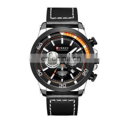 CURREN 8310 Men's Fashion Casual Japan Quartz Movement Leather Band Business Automatic Watch