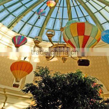 Hanging hot air balloon decoration for shopping mall