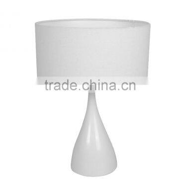 Moden table lamp, metal base fabric lampshade