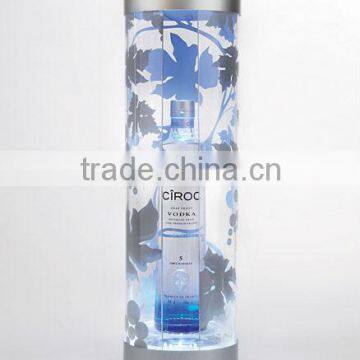 Acrylic bottle display with LED lights ,Printing acrylic bottle stand for advertisement