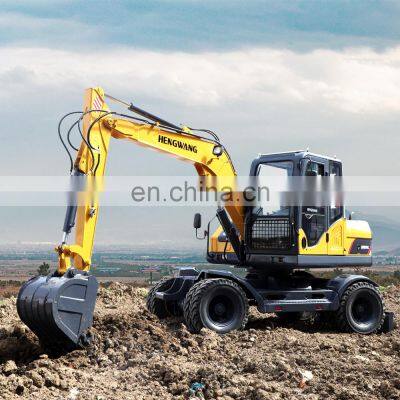 8ton wheel digger construction excavator for sale