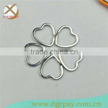 elegant heart shape split keyrings bulk