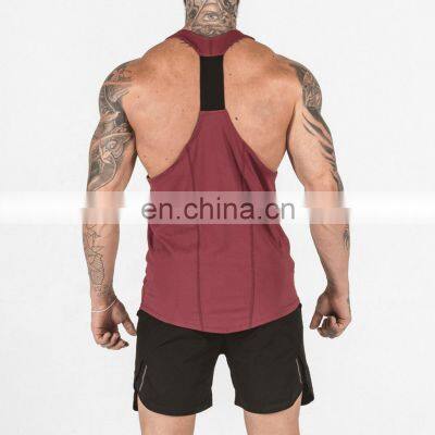 Custom High Quality Fashion Fitness Black Gym Tank Top Men With Private Label photo-2