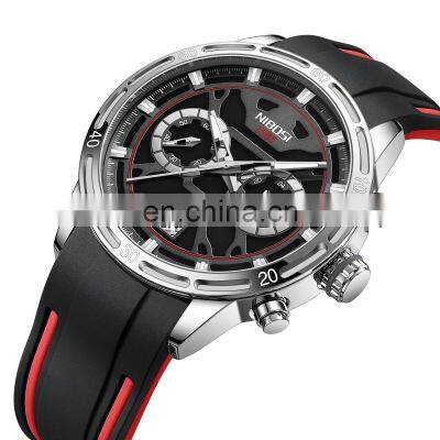 NIBOSI 2537 Montre Luxe Homme Three-Eye Six-Pin Chronometer Quartz Watch With Calendar photo-5