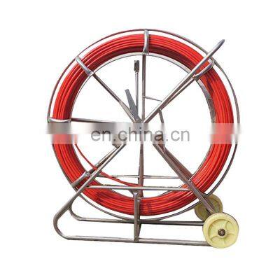 2021 factory direct sale high quality high strength 10mm 300m green wheeled galvanized steel frame FRP cable duct rodder