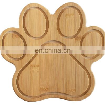 Custom Bamboo Wooden Animal Paw Shaped Cutting Board