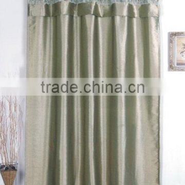 PURE COLOR ELEGANT WINDOW CURTAIN WITH BEADS VALANCE