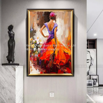 DIY Hand-painted Oil Painting Rose Oil Painting Home Decoration photo-4