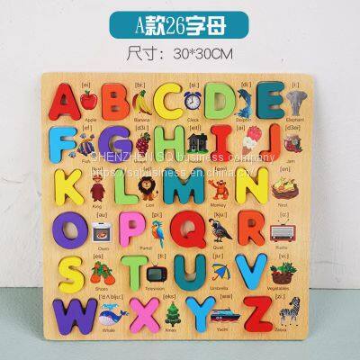 Kids Creative Alphabet Wood Puzzles ABC Letter and Number Montessori Learning Board Educational Toys for Toddlers photo-2