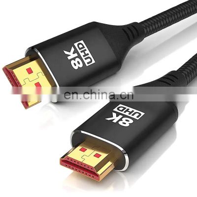 Wholesale HDMI High-Definition Video Cables Cabo Ultra HD Golden Plated 2.1 8K HDMI To HDMI Cable Manufacture