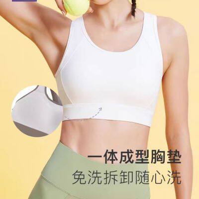 Hot Sale Sports Bras for Women High Support Moulded Cup Racerback High Impact Workout Crop Tops for Women Large Bust