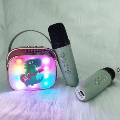 Mini Home Family Singing Portable Karaoke Machine Headhend Microphone Portable Loa Bluetooth Karaoke Speaker Kit