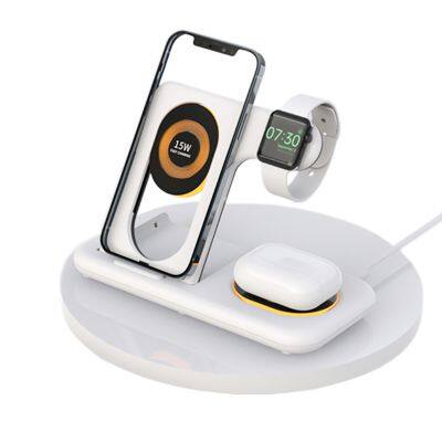 Wholesale Compatible 4 In 1 Foldable Charging Stand Multifunctional 20W ABS Wireless Charger Smart Watch Supports PD