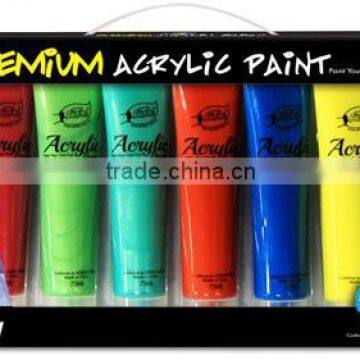6ct*75ml Permium Acrylic Paint A0279
