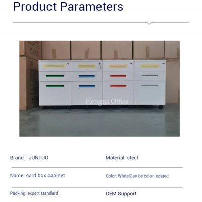 White Metal Filing Cabinet With Lock HN-L596 for Laboratory, Thickened Steel, Corrosion-Resistant 2/3/4 Drawers Option, Customized Office Furniture photo-4