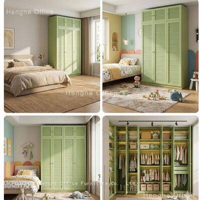 Montpellier Romantic Theme Suite Metal Armoire | Hidden Handle Minimalist Steel Closet | Zero Formaldehyde Luxury Storage photo-4