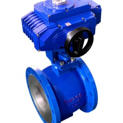 Hard Sealed Cast Steel Material Flange Connection Electric Cast Steel V-type Ball Valve photo-2