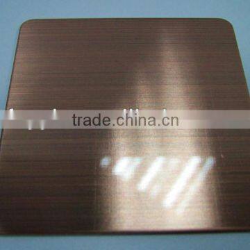 Hairline copper Stainless Steel Price Per Sheet