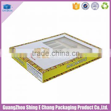 China Manufacturer transparent UV coating cigar cardboard packaging box hinge for sale