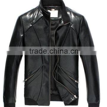 custom 100% polyester original leather jacket wholesale