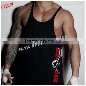 Wholesale Custom OEM Logo Printed T Back Bodybuilding gym singlet for men
