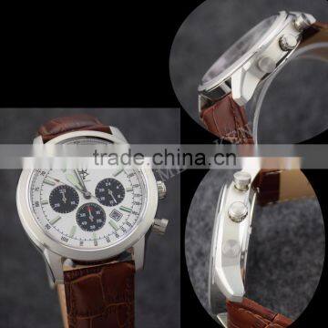 Fashion Sport Chronograph Men Watches Luxury Quartz Miyota Auto Date Stainless Steel Water Resistant Leather Sapphire Glass Lum photo-6