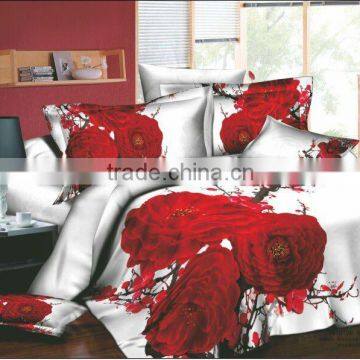 100% cotton best fashion reactive printing bedding set bed sheet