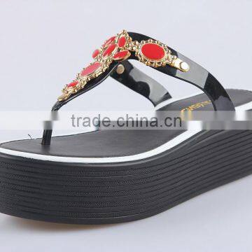 2015 new products thick platform sexy jelly sandals pvc upper free samples melissa shoes pu outsole wedge slippers