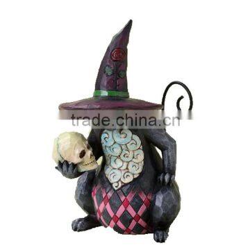 Handmade Resin Halloween Cat Figurine