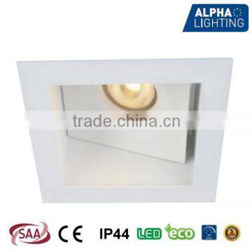 7W IP rated adjustable high quality dimmable anti-glare square COB downlight