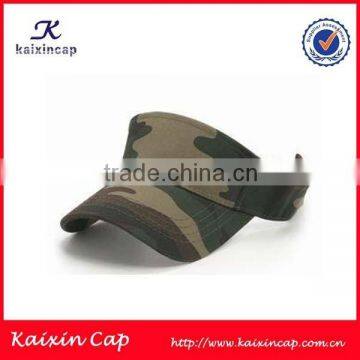 custom made camouflage cheap promotional sun visor hat wholesale