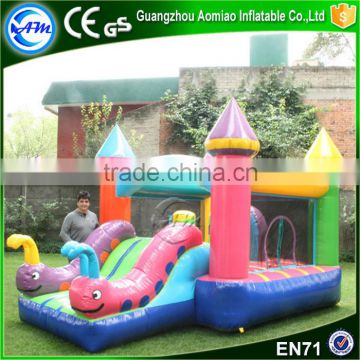 Used commercial bounce houses for sale inflatables slide bouncy caterpillar bounce house for kids