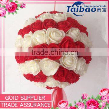 Wedding decoration artificial foam red rose balls for weddings