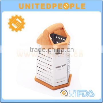 Wood Grain Handle 6 Sided Shaped Multi-purpose Cassava Grater