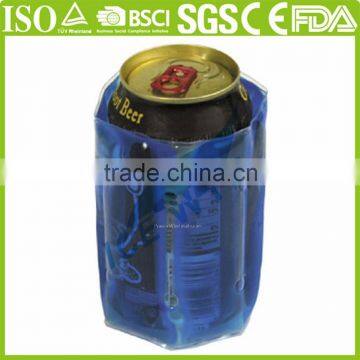 High Quality New Wine Bottle Cooler PVC Blue Cooler Wine Freezer Bag photo-6