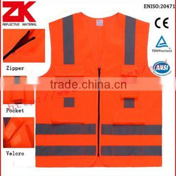 Best Price Wholesale Warning Reflective Vest With Multi Pocket photo-3