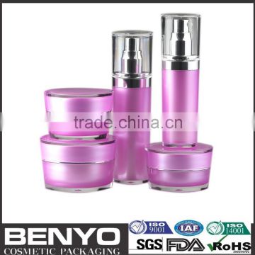 cute pink color nice design plastic cosmetic bottle