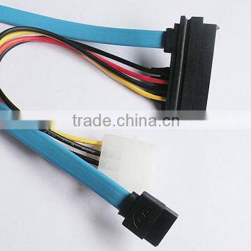 Super Speed SATA 7+15 to 7p+ 4pin Charger and Data Cable